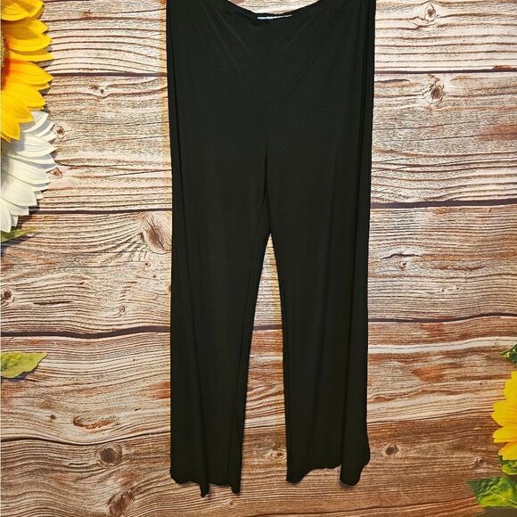 Pants Women's black unbranded wide legs medium pre-owned - Picture 1 of 6